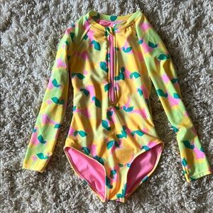 Cat & Jack, size 8, Colorful Kids Swimwear with orange/lemon Pattern